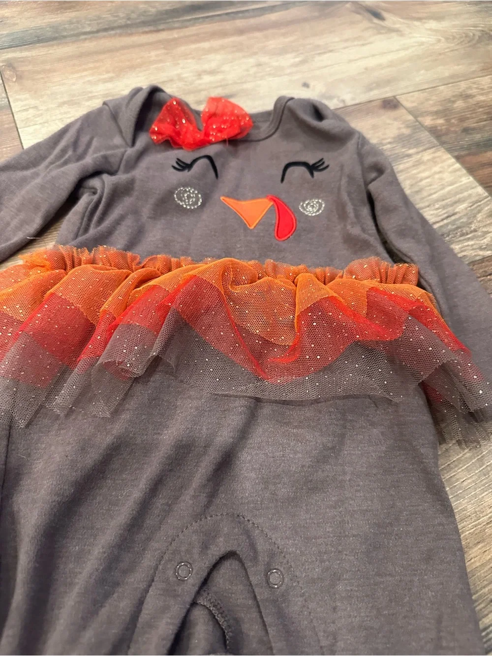 Bonnie Baby Thanksgiving Dress and Turkey Bodysuit 6-9 month Baby Girl